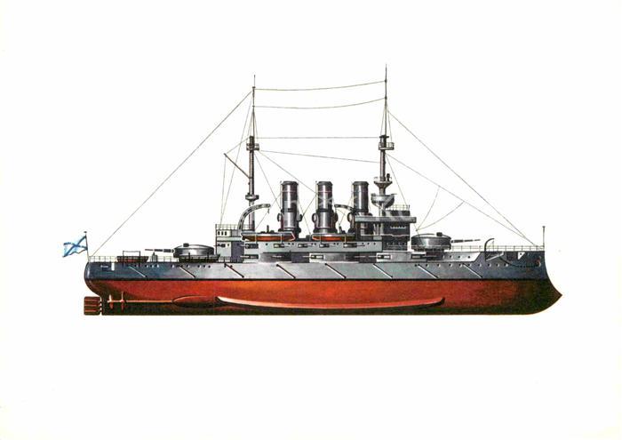 Schiffe Ships Navires Linienschiff Potemkin 1900 Zeichnung Sw