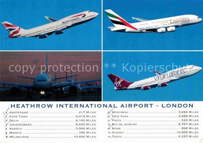 Flugzeuge Zivil British Airways Emirates Virgin Atlanti