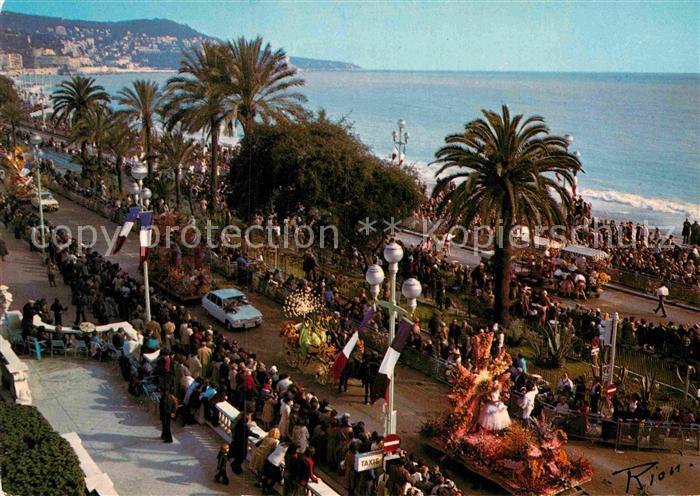 Nice Alpes Maritimes Corso fleuri sur la Promenade des Angla