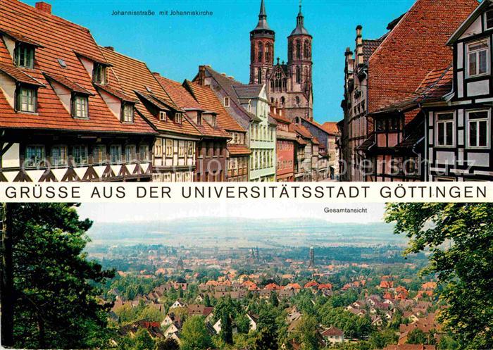 Goettingen Niedersachsen Johannisstrasse Johanniskirche Gesamtansicht Universita