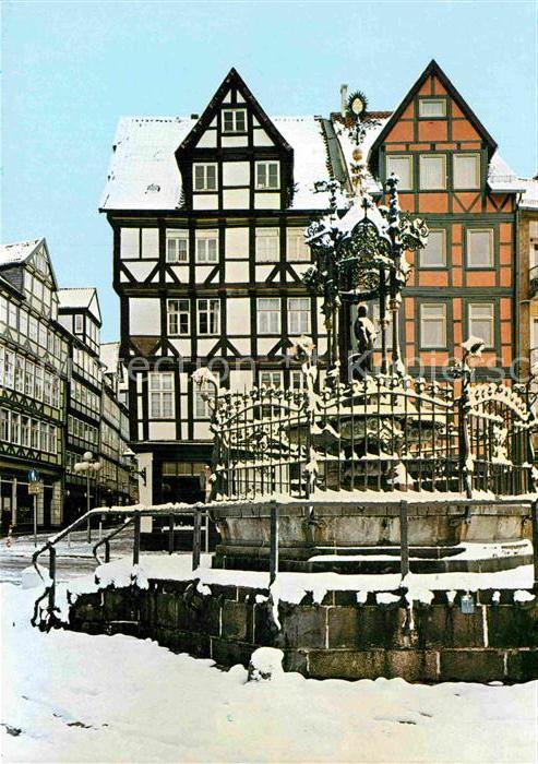 HANNOVER  CITY Holzmarkt Brunnen Fachwerkhaus