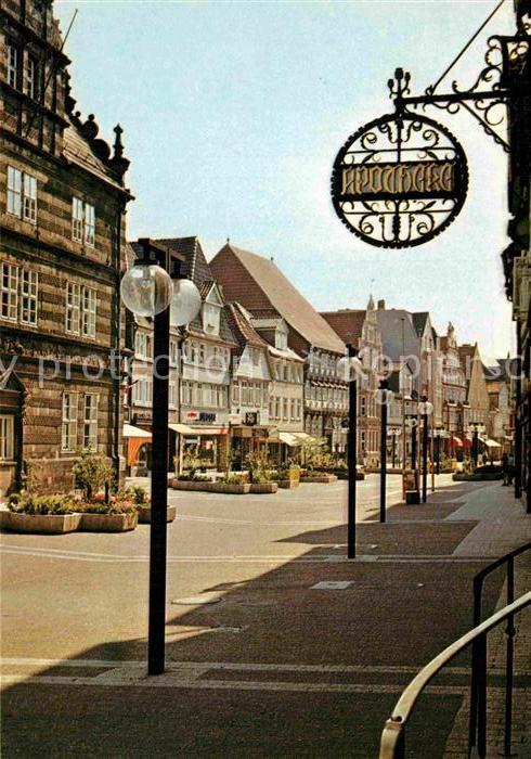 Hameln Weser Osterstrasse Fussgaengerzone Hochzeitshaus Tuerschild