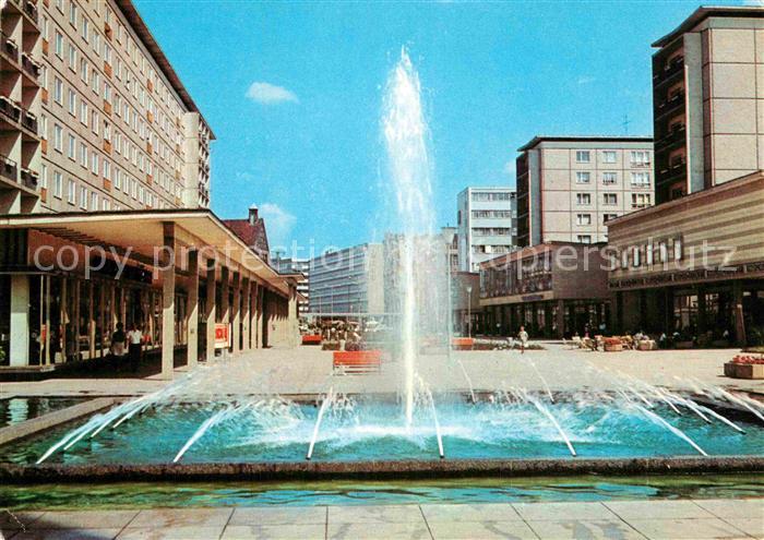 Karl-Marx-Stadt Rosenhof mit Springbrunnen