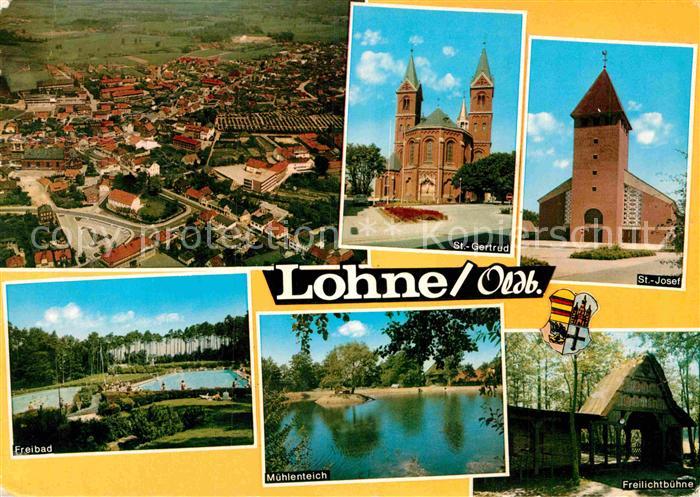 Lohne Kirchen Freilichtbuehne Muehlenteich Freibad Fliegeraufnahme