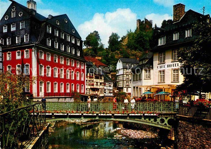 Monschau Montjoie NRW Rotes Haus Cafe Hotel Burgruine Haller