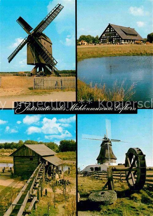 Gifhorn Internationales Muehlenmuseum Windmuehle Wasserrad Bauernhof