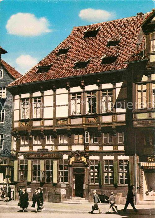 Alt Hildesheim Ratsapotheke Fachwerkhaus Historisches Gebaeude