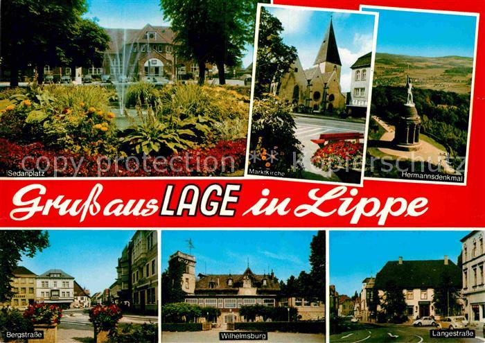 Lage Lippe Sedanplatz Marktkirche Hermannsdenkmal Teutoburger Wald Bergstrasse W