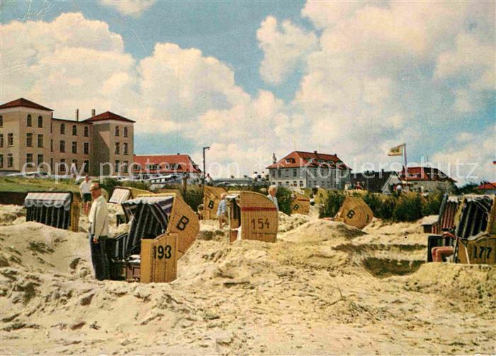 Duhnen Nordsee Strand mit Promenade und Hotels