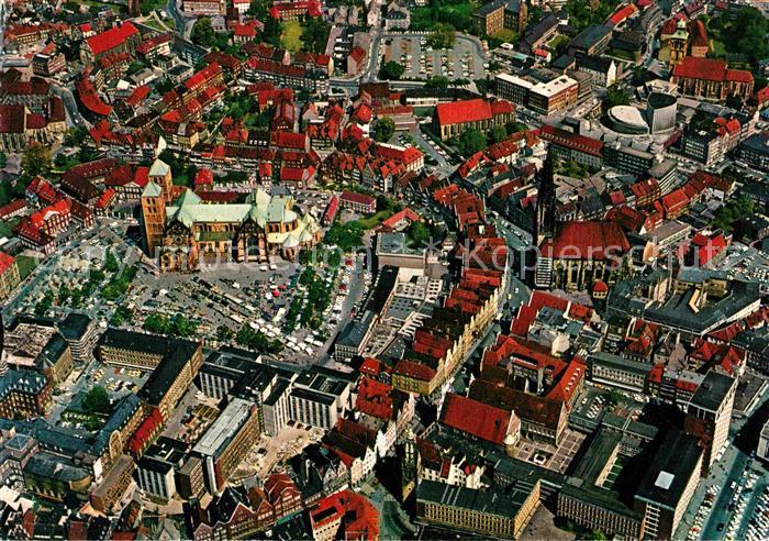 Muenster Westfalen Dom Lambertikirche Prinzipalmarkt Fliegeraufnahme