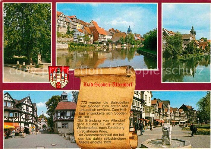 Bad Sooden-Allendorf Teilansichten Kurort an der Werra Geschichte