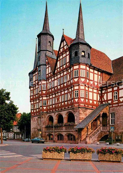 Duderstadt Rathaus 13. Jhdt. Historisches Gebaeude Fachwerkhaus