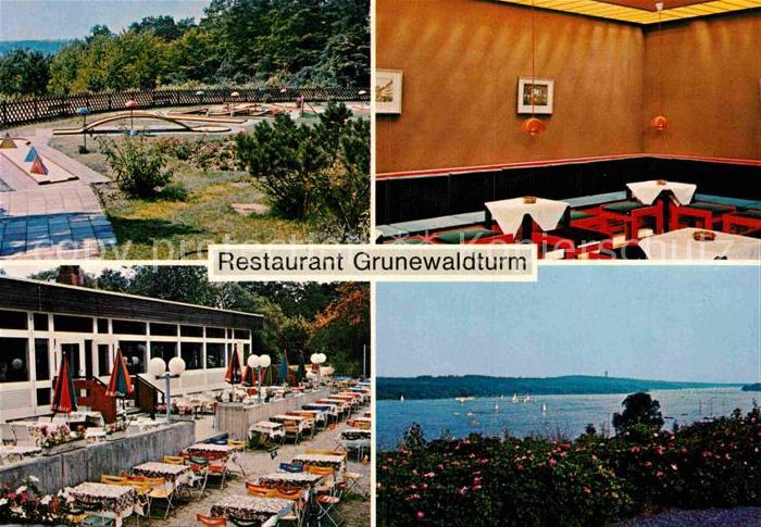 BERLIN  CITY Restaurant Grunewaldturm Terrasse Minigolf Havel