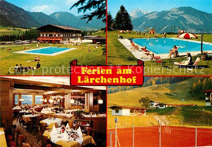 Erpfendorf Gasthof Laerchenhof Swimming Pool Tennisplatz Alpen