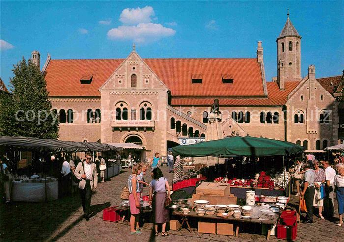 Braunschweig Burgplatz Traditioneller Topfmarkt Burg Dankwarderode