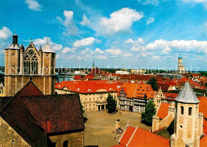 Braunschweig Blick vom Rathausturm auf den Burgplatz