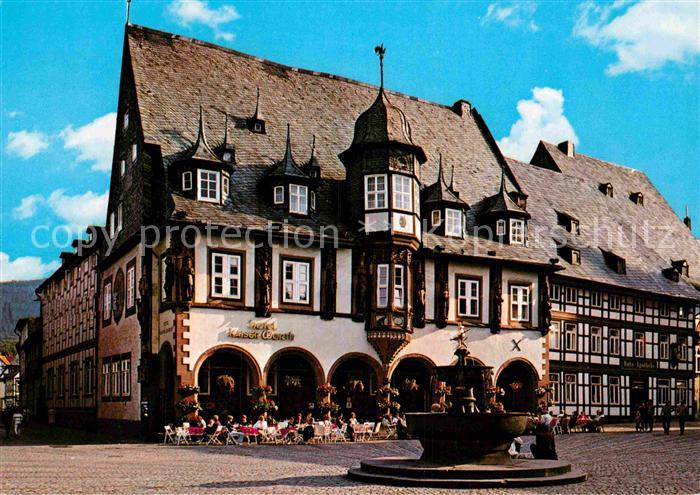 Goslar Marktplatz Hotel Kaiserworth Brunnen Fachwerkhaus