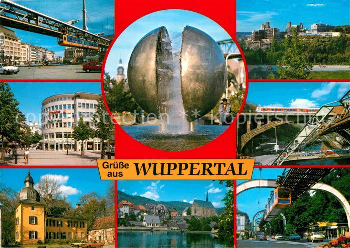 WUPPERTAL NRW Teilansichten Schwebebahn Brunnen