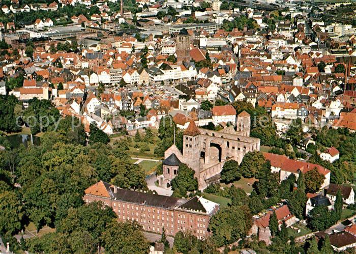 Bad Hersfeld Stiftsruine Stadtkirche Fliegeraufnahme