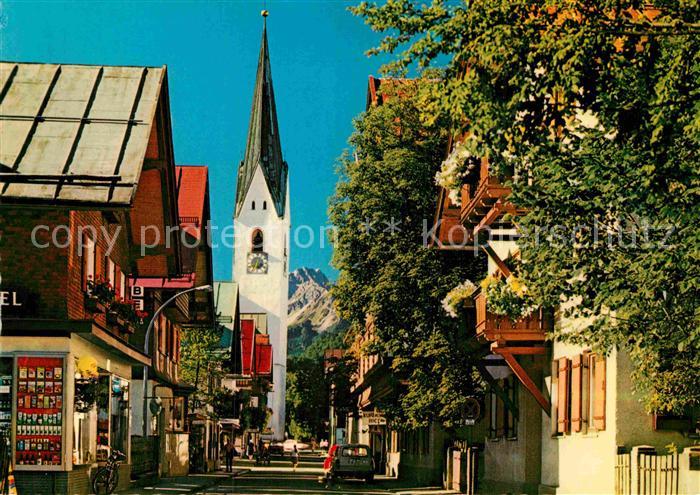 Oberstdorf Kirchstrasse Kirche Huber Karte Nr 8896