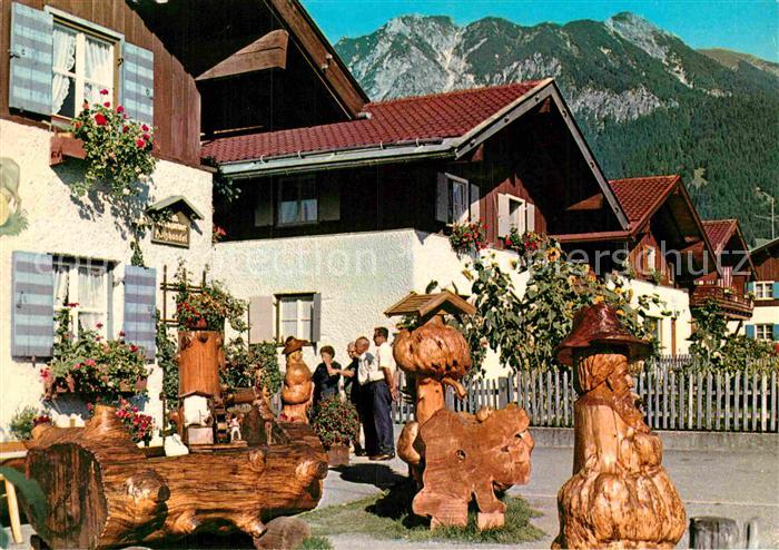 Oberstdorf Heimische Brunnenschnitzerwerkstatt Allgaeuer Alpen