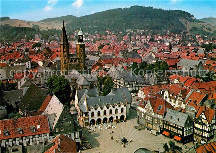 Goslar Marktplatz Rathaus Altstadt Kirche Fliegeraufnahme