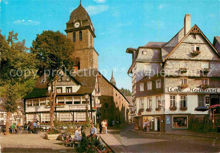 Monschau Montjoie NRW Cafe Kaulard Kirche