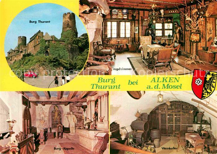 Alken Koblenz Burg Thurant Jagdzimmer Weinkeller Burgkapelle