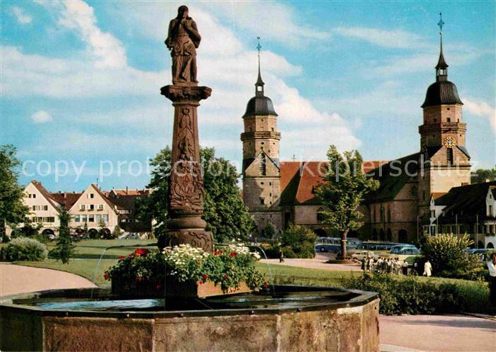 Freudenstadt Marktplatz Stadtkirche Brunnen Kurort im Schwarzwald