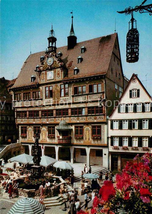 Tuebingen Marktbrunnen Rathaus Historisches Gebaeude 500 Jahre Eberhard Karls Un