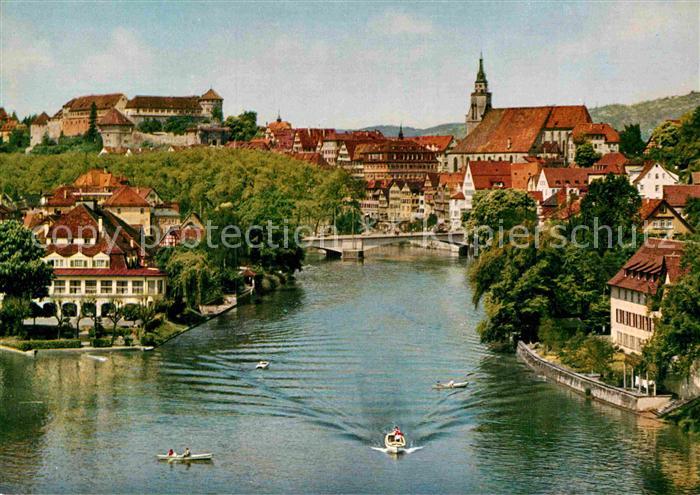 Tuebingen Teilansicht mit Neckar Universitaetsstadt