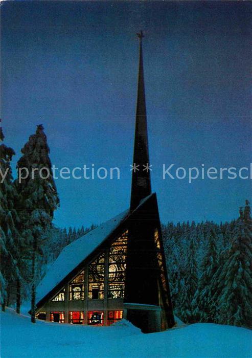 Seebach Ottenhoefen Schwarzwald St Michaelskapelle Mummelsee im Winter Nachtaufn