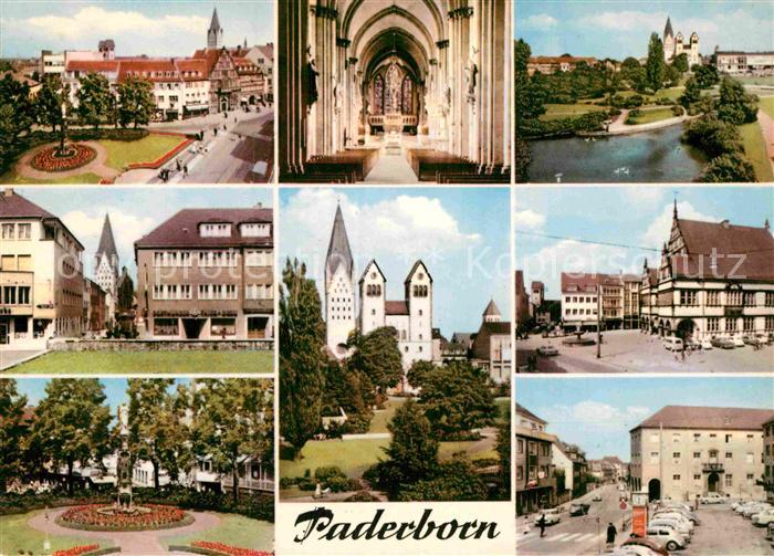 Paderborn Platz Kirche Altstadt Saeule