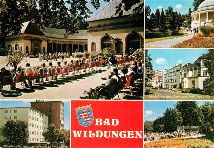 Bad Wildungen Wandelhalle Seerosenteich Park Klinik Sanatorium