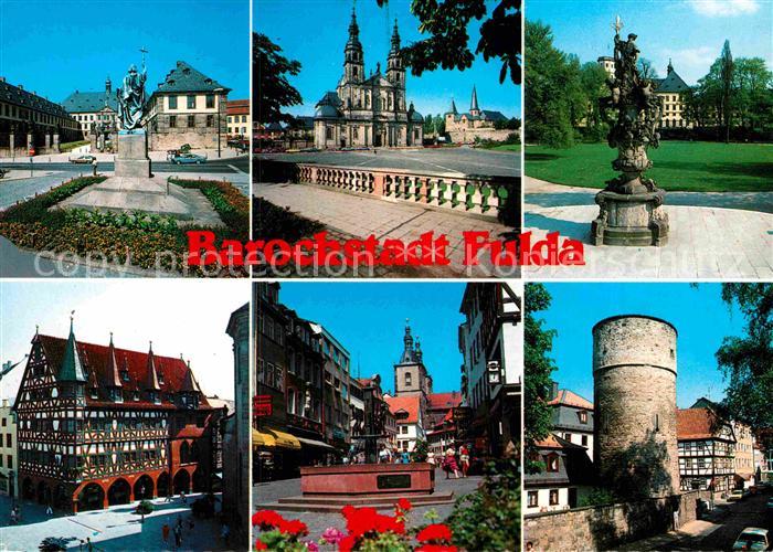 Fulda Denkmal Dom Flora Rathaus Fachwerkhaus Brunnen Fussgaengerzone Turm