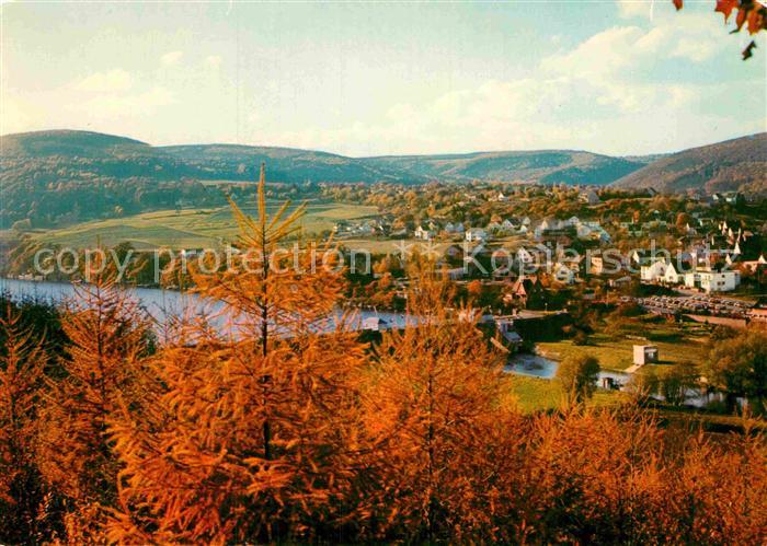 Obermaubach Panorama mit Stausee Herbststimmung