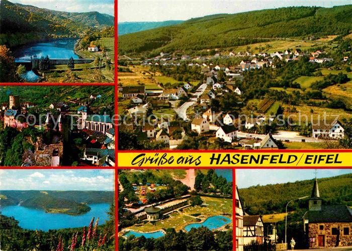 Hasenfeld Panorama Rursee Kraftwerk Burg Kirche