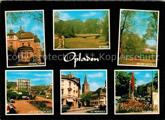 Opladen Verwaltung Gebaeude Park Wupper Koelner Strasse St Remigius Kirche Goeth