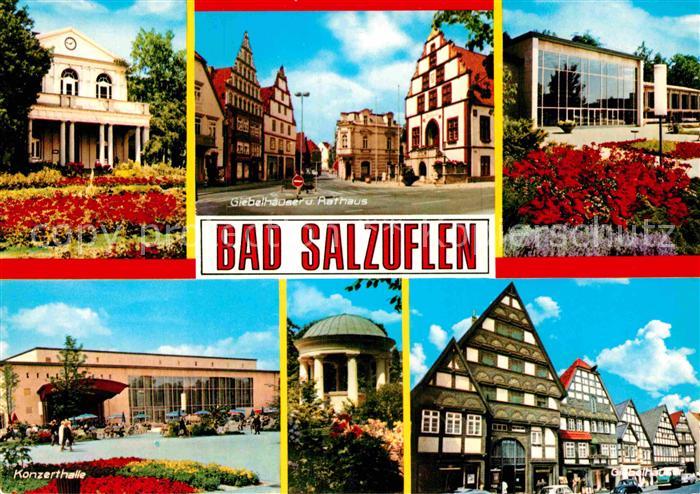 Bad Salzuflen Giebelhaeuser Rathaus Kurhaus Konzerthalle Fachwerkhaeuser