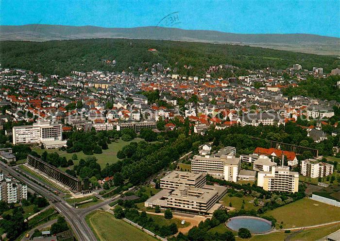Bad Nauheim Teilansicht mit Kliniken Fliegeraufnahme