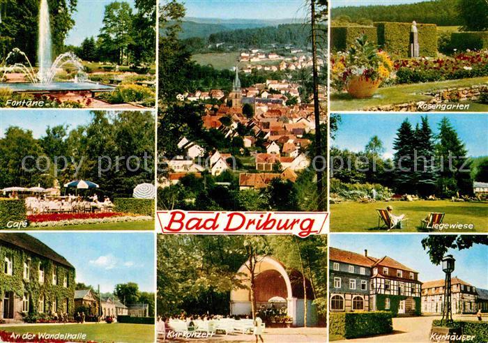Bad Driburg Fontaene Cafe Wandelhalle Kurkonzert Rosengarten Liegewiese Kurhaeus