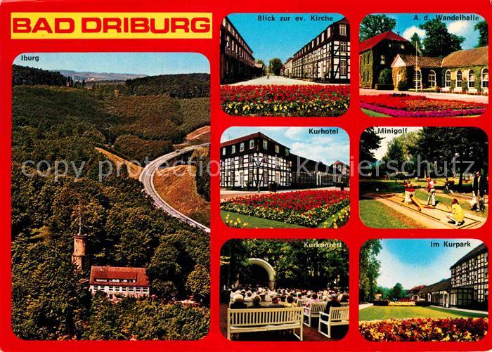 Bad Driburg Iburg Kirche Wandelhalle Kurhotel Minigolf Kurpark Kurkonzert