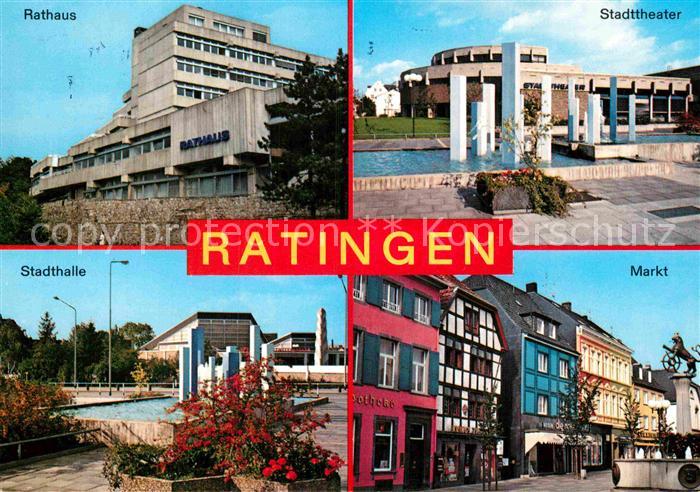 Ratingen Rathaus Stadttheater Markt Stadthalle Wasserspiele