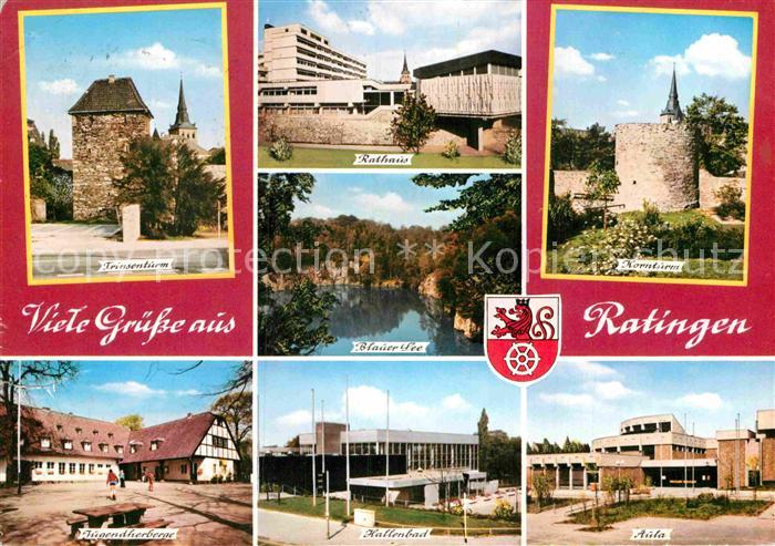 Ratingen Trinsenturm Rathaus Blauer See Kornturm Aula Hallenbad Jugendherberge