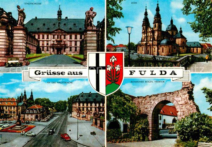 Fulda Stadtschloss Dom Roemischer Bogen Heertor Hauptwache