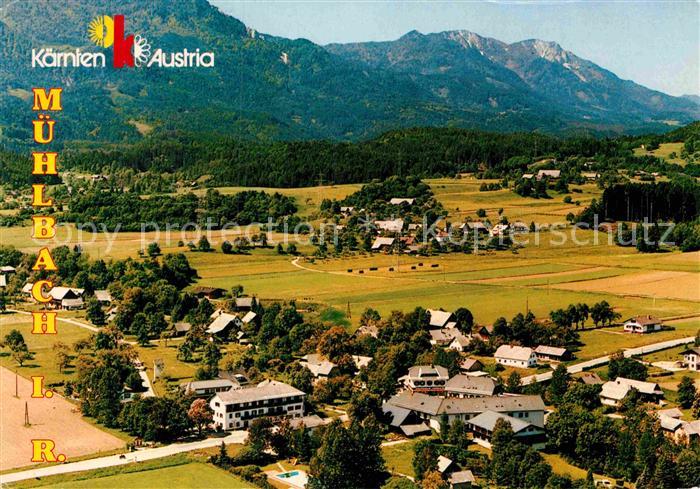 Muehlbach Rosental Panorama mit Karawanken