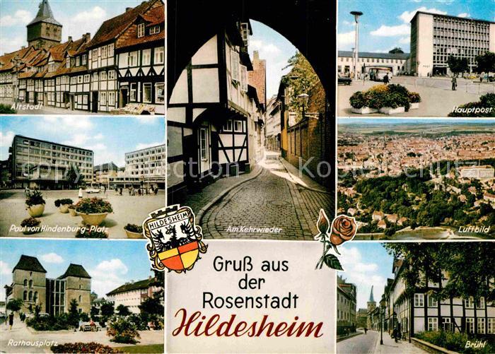 Hildesheim Altstadt Hindenburgplatz Rathausplatz Am Kehrwieder Hauptpost Flieger