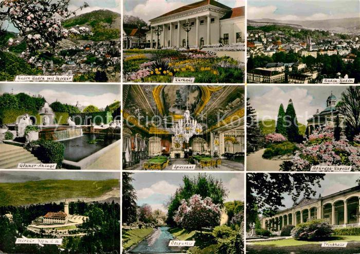 Baden-Baden mit Merkur Kurhaus Stadtblick Goenner Anlage Spielsaal Skourdza Kape