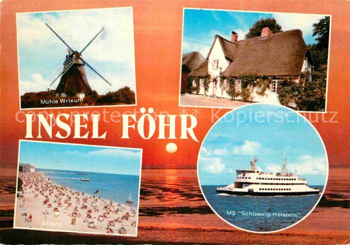 Insel Foehr Muehle Wrixum Rosenhaus Strand MS Schleswig Holstein