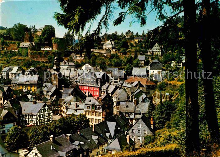 Monschau Montjoie NRW Stadtblick